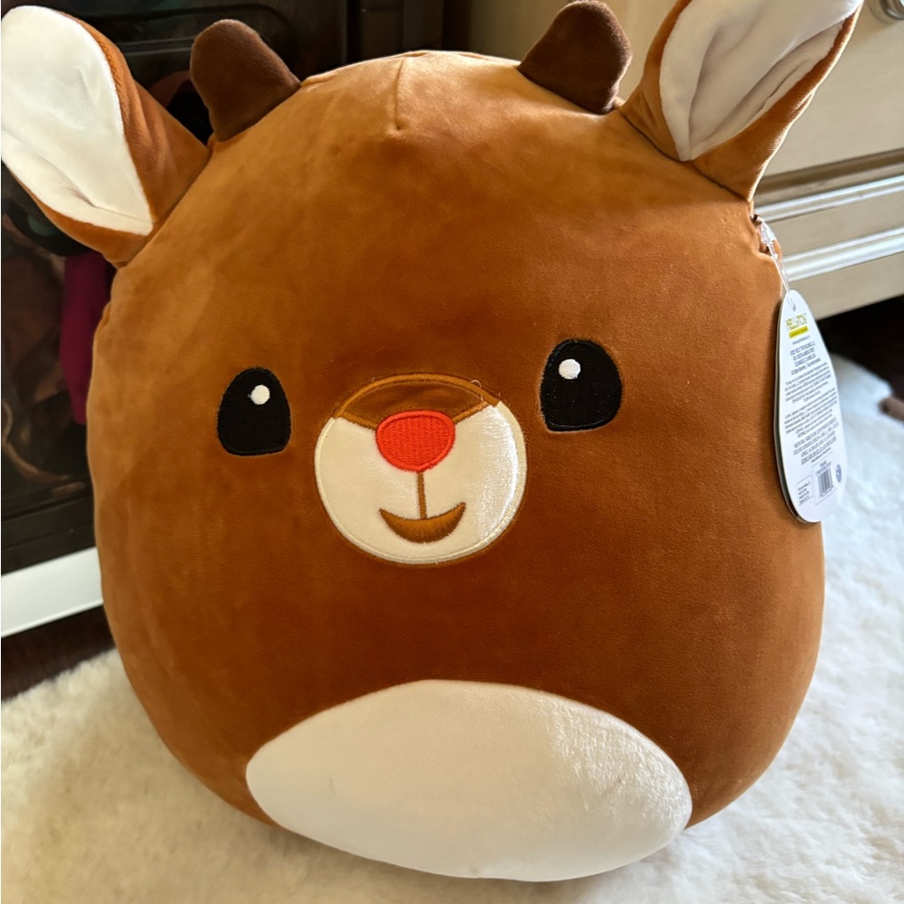 NWT. Squishmallow, Rudolph. Super cute!